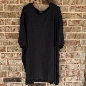 Gray Knit Plus Size Dry Wick T-Shirt